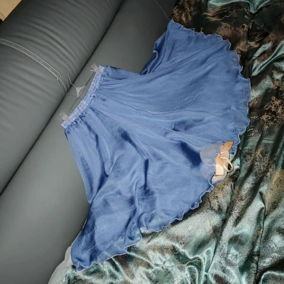 See Through Mesj Voile Elegant Women High Waist Maxi Skirt Floral Print Loose Plus Size Casual Bottoms