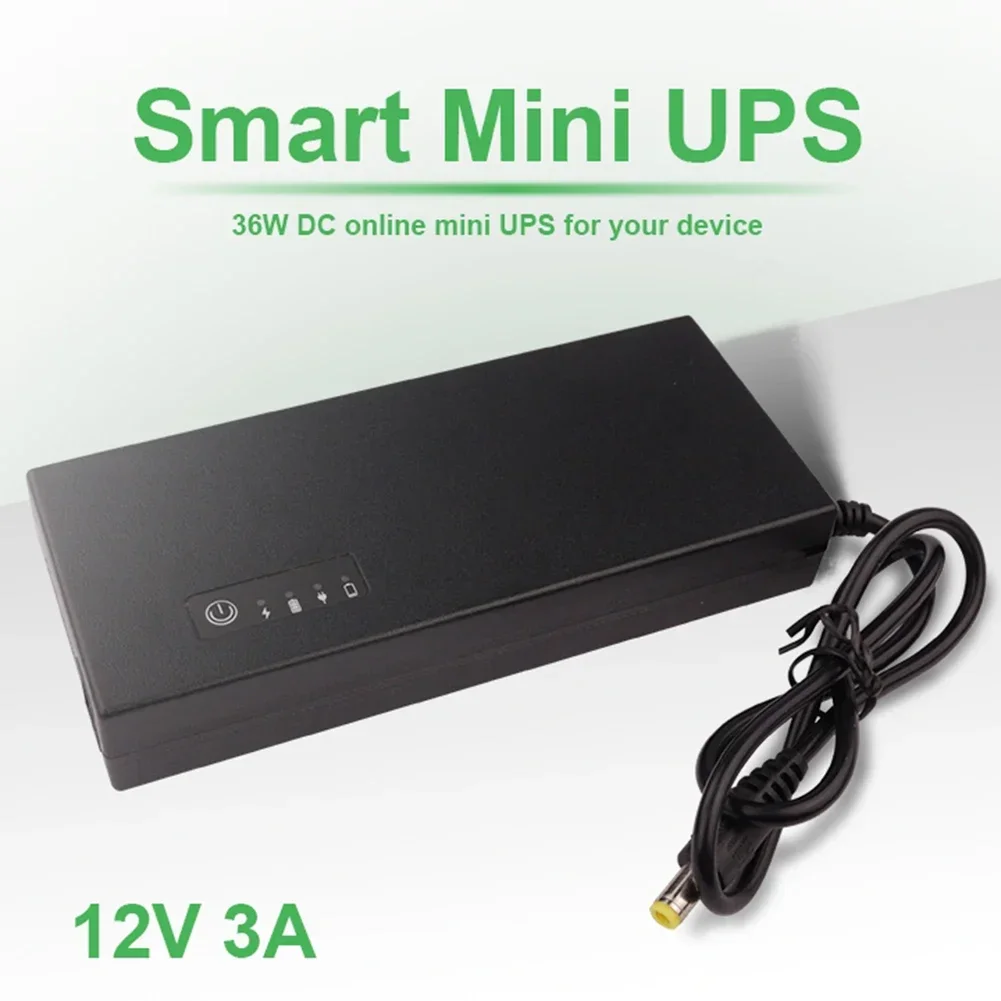 Smart DC 12V 3A UPS Backup Power Supply for Router Optical Modem with Overcharge and Overdischarge Protections