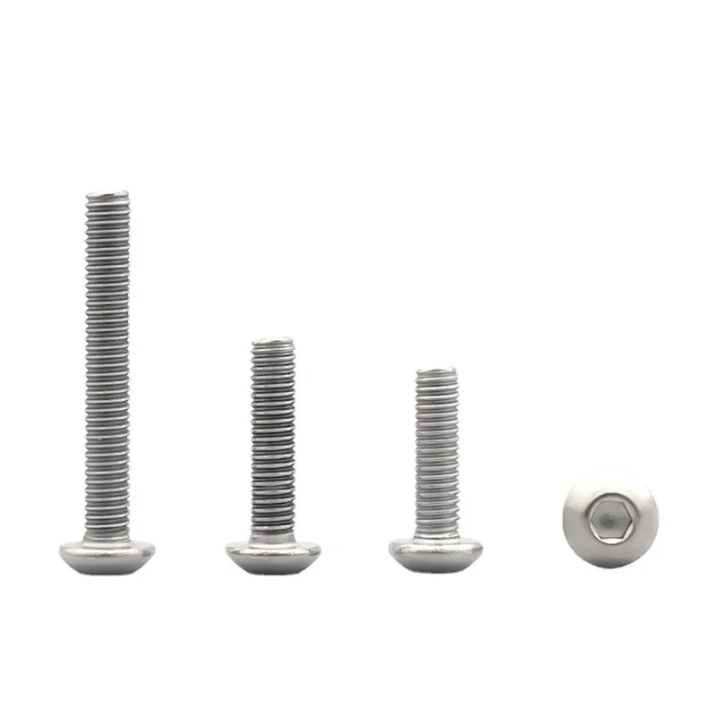 1 pc M2 M2.5 M3 M4 M5 M6 M8 x 3 4 5 6 8 10 12 15 20 25-50mm TA2 GR2 Titanium Button Head Hex Allen Scoket Screw Bolts