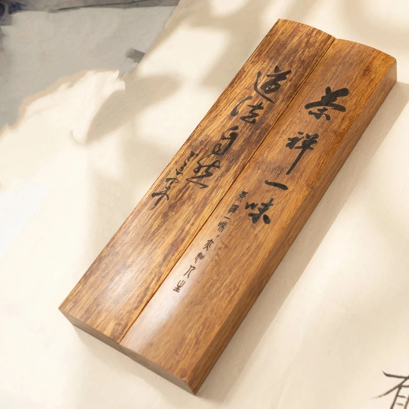 Purple Sandalwood Wood Paperweight Set Pair Solid Wood Calligraphy Painting Desk Decoration for Students Practice Art Supply