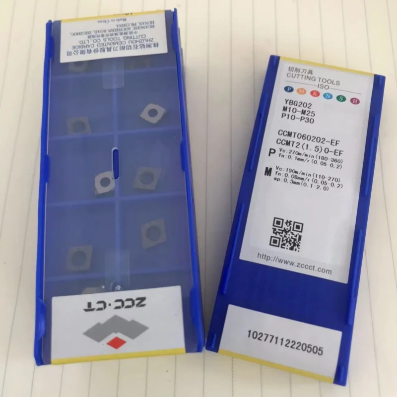 

CCMT060202-EF YBG202/CCMT060204-EF YBG202/CCMT060202-EF YBG205/CCMT060204-EF YBG205 твердосплавные вставки для токарных лезвий с ЧПУ 10 шт.