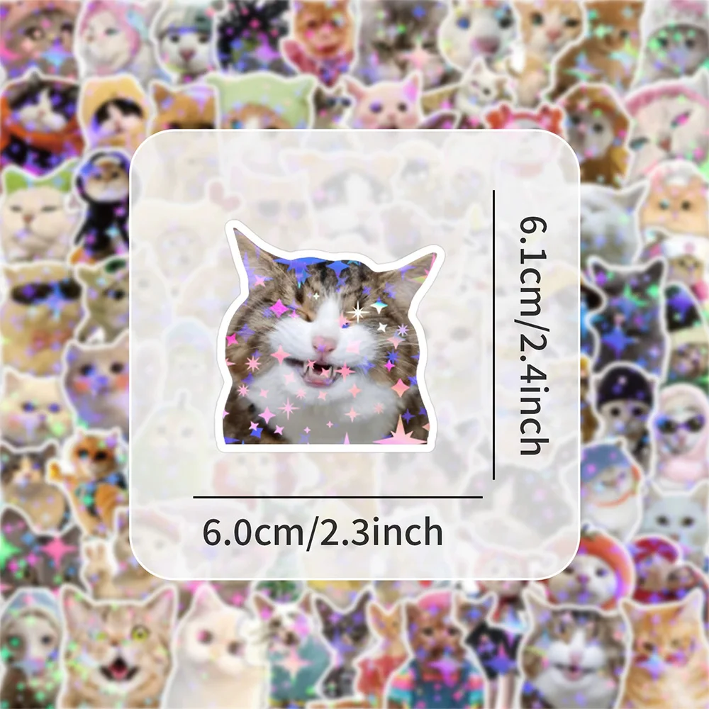 

10/50/100/200pcs Funny Cat Stickers Cartoon Cute Decals Toy Scrapbook Phone Suitcase Laptop Waterproof Graffiti Kid Sticker Gift