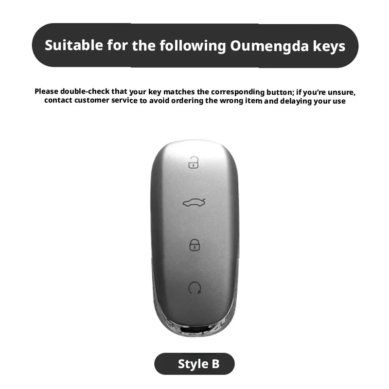 Car zinc alloy leather remote control key bag suitable for Chery OMODA 7 C7 2025 2026 car key wallet buckle interior accessories