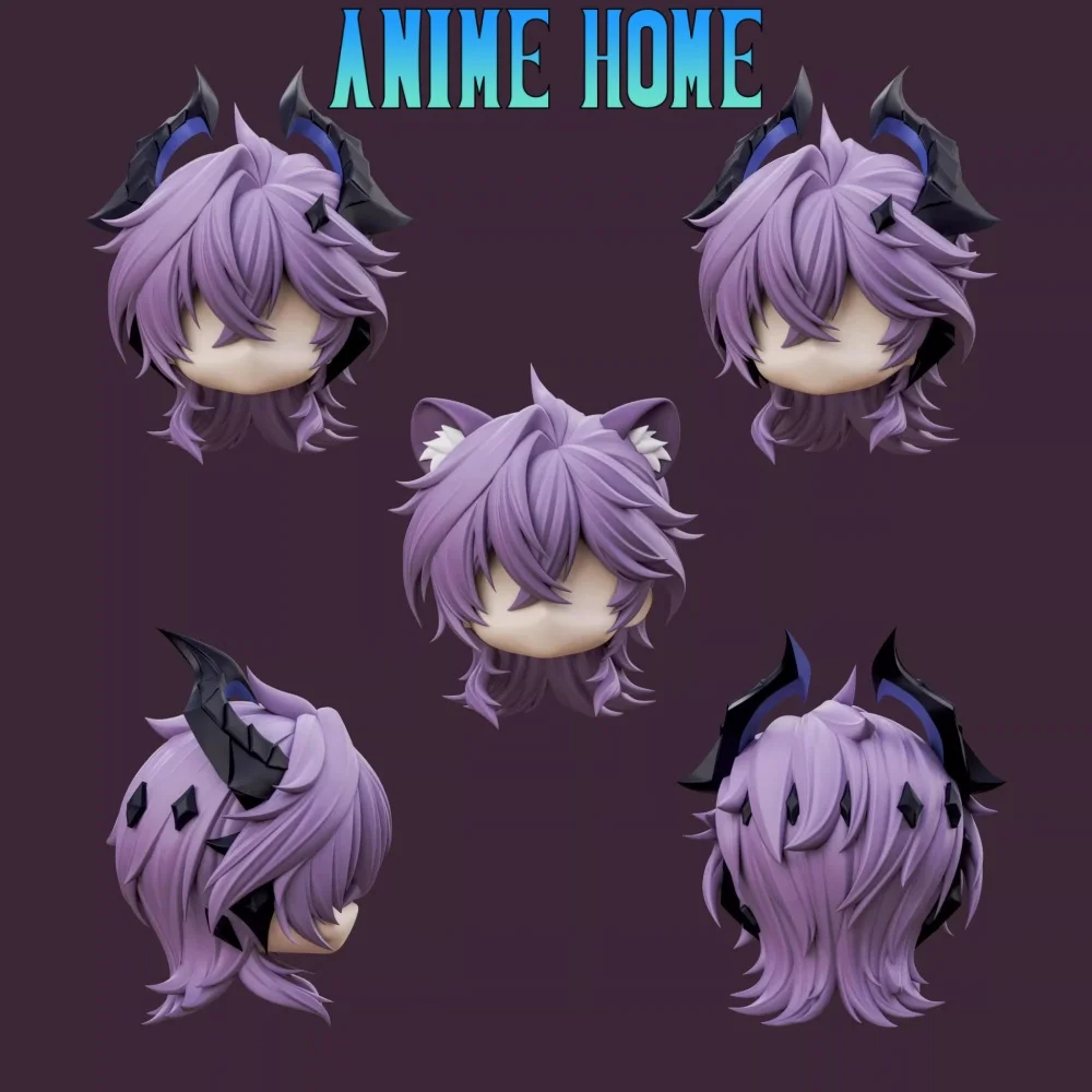 Juego de carcasa de cabeza OB11 BJD Genshin Impact Durin hecho a mano OB22 placa para el cabello pintura desmontable ala cola juguete modelo Cosplay