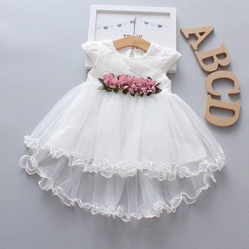 Newborn Baby Clothes 0 3 6 12 24 Month Party Tulle Girl Flower Summer Dress Princess Dress Toddler