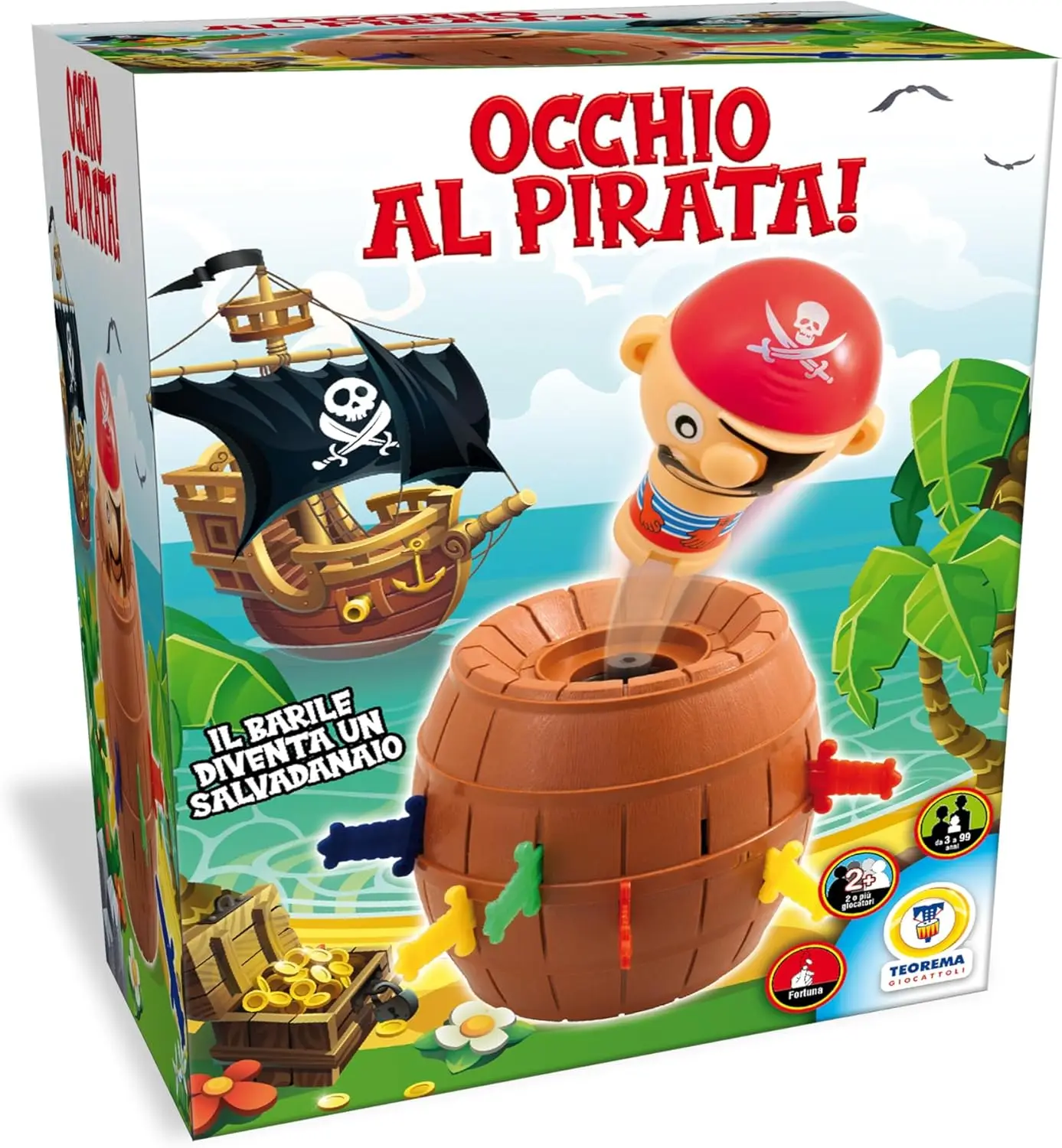 New Funny Pirate Barrel Toys Lucky Game Jumping Pirates Bucket Sword Stab Pop Up Tricky Toy Family Jokes For Child Kid Gift