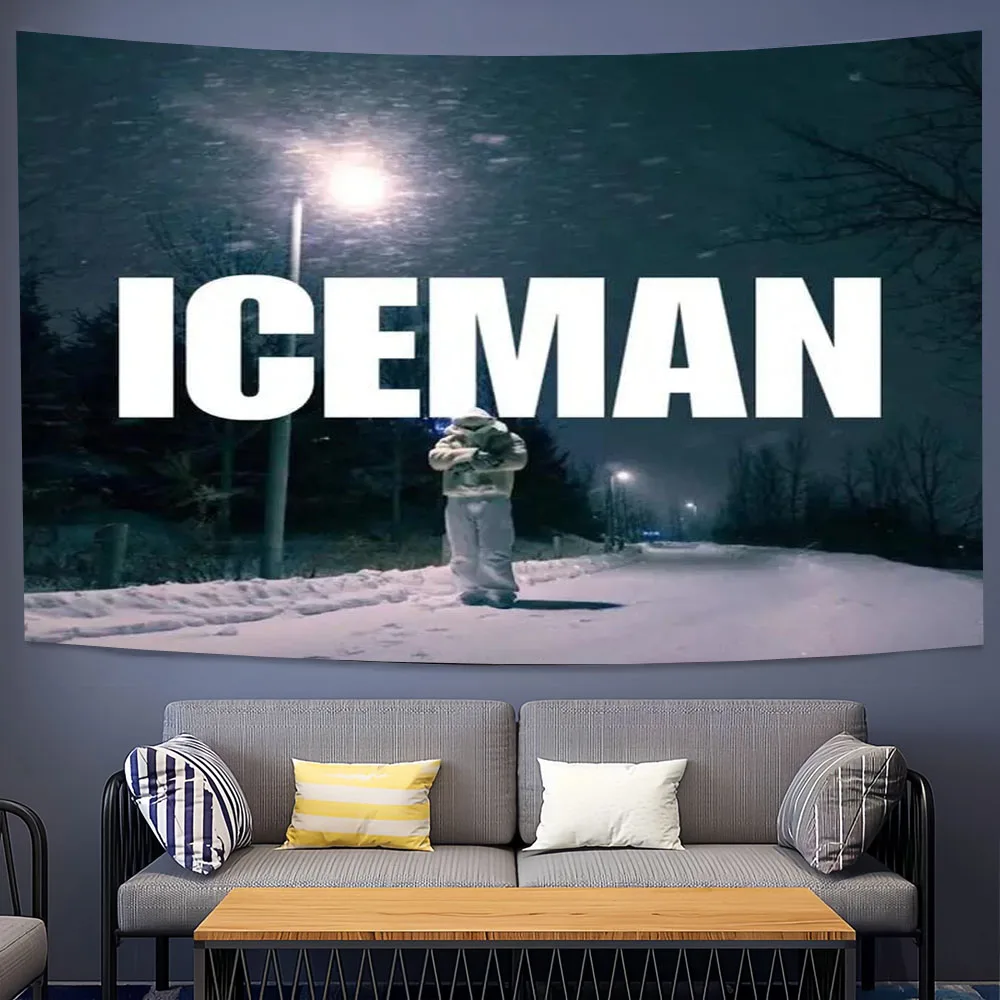 Ice Man Album Theme Flag Tapestry Drake Fan Party Atmosphere Decoration Accessories Cool Room Stuff Aesthetic Room Decor