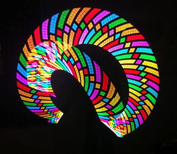 LED POI Performance Stick, 60 Lights Full Color Digital Performance Stick, PIXEL POI 47CM, Modified Super Cool