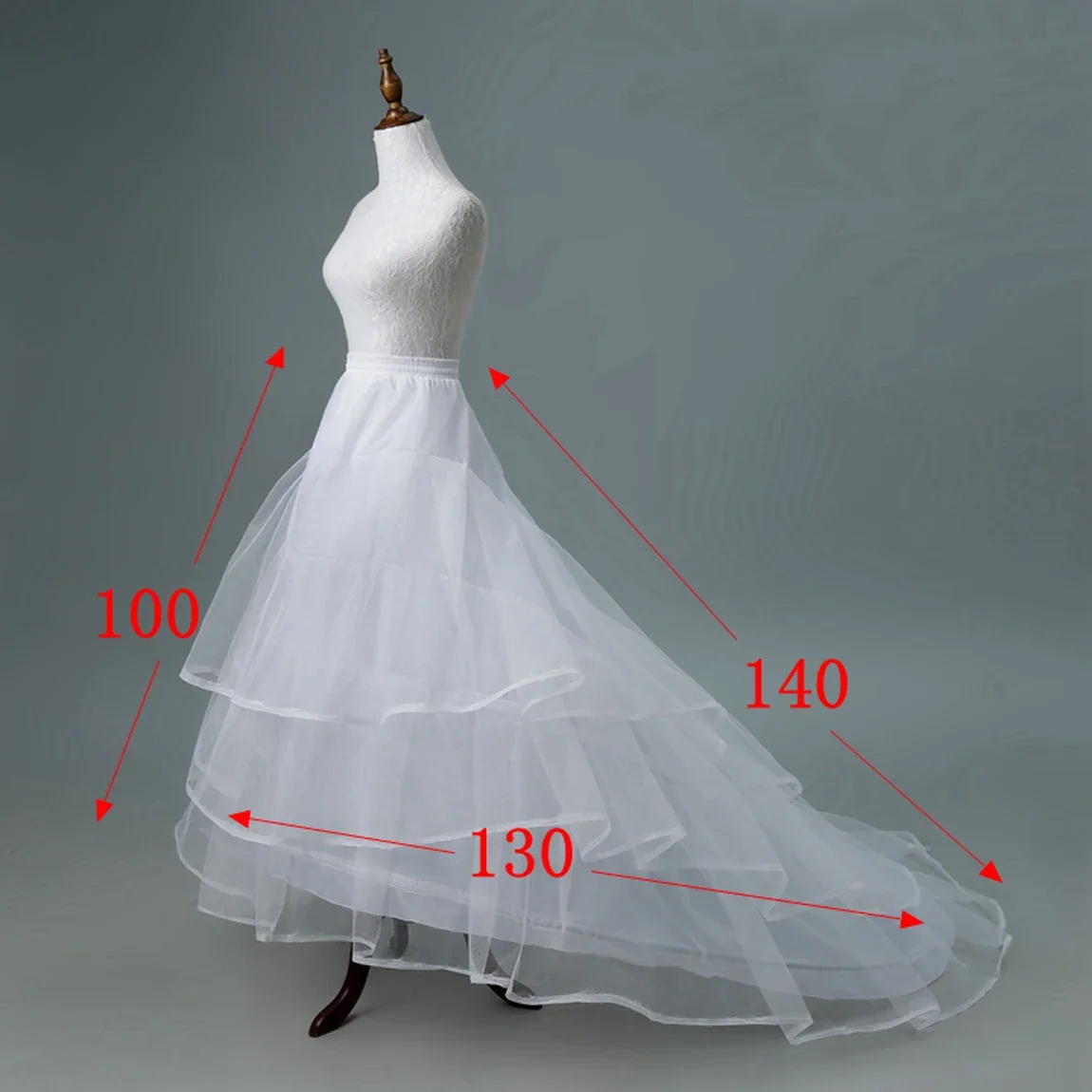 Jupon Long Blanc Chic en Tulle et Crinoline, Robe de Bal artificiel astique, Sous-Jupe, Accessoires de Mariage, en Stock, Image Réelle