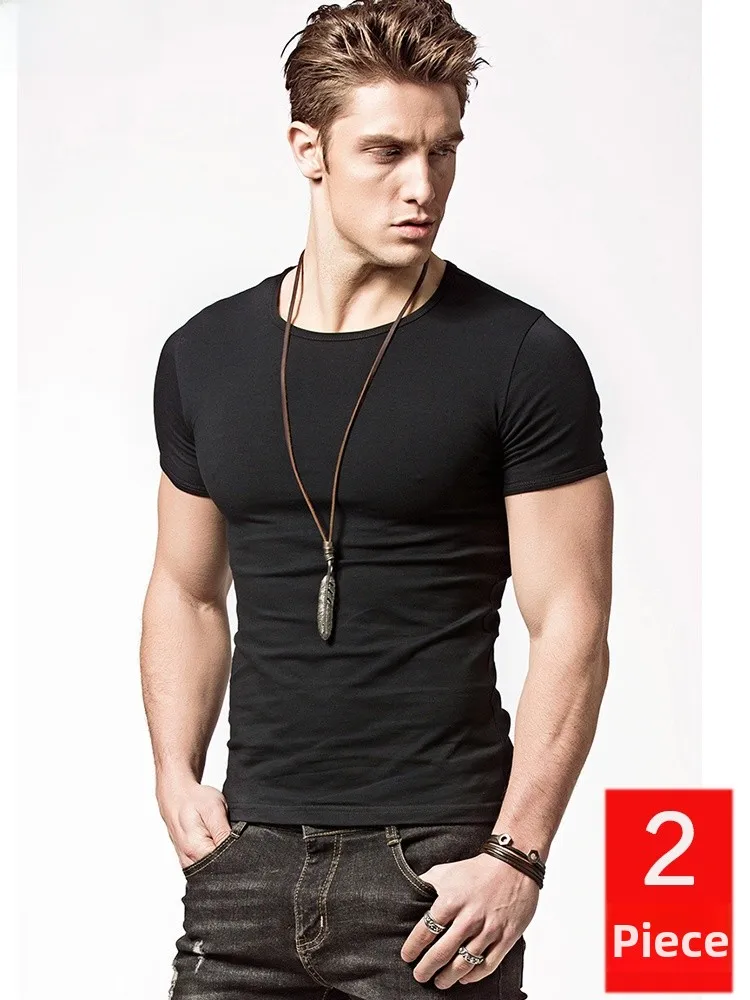 

Men's Slim Fit ort Sve T-irt Faionable Summer Sportswear Breathable Sweat-ng Pure Cotton Base irt Urban Sle