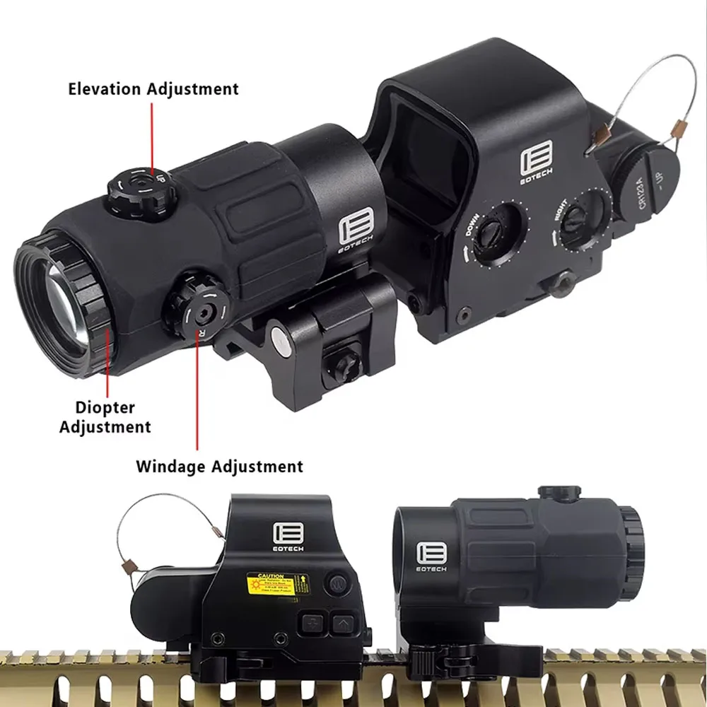 Eotech Holographic Red Dot Sight 558 551 552 553 G33 G43 G45 Sight Fixed 3X 5X Magnifier Riflescopes 20mm Rail Optics Scope view 2