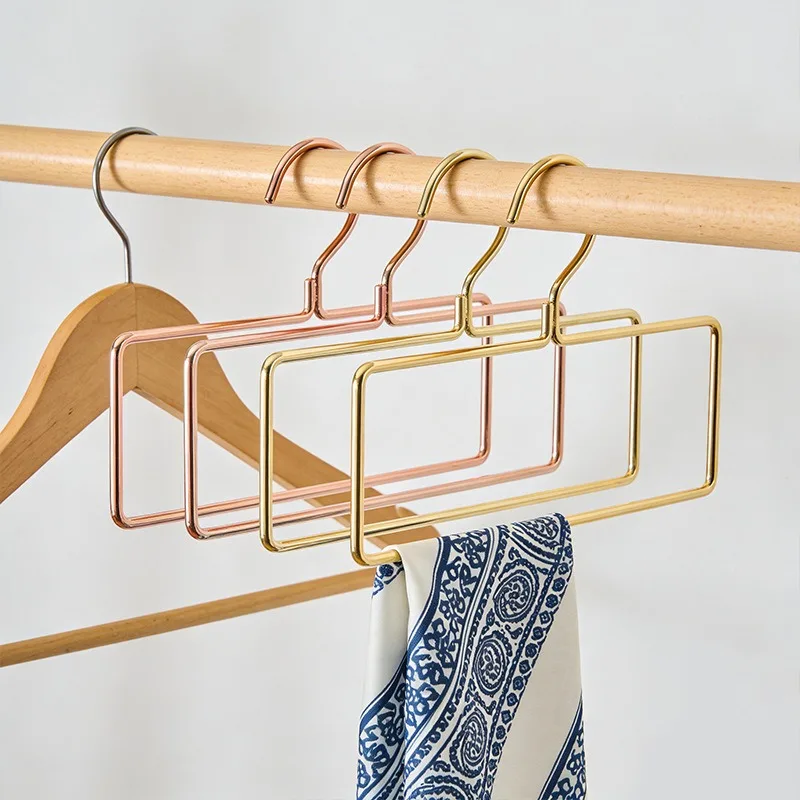 

Nordic Ins Style Metal Garment Hanger,Electroplated Iron Towel Scarf Tie Rack,Multi-Purpose Wall Mounted Pant & Accessory Holder