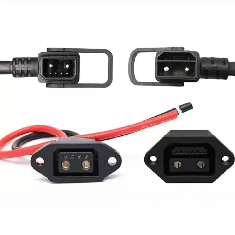 E-BIKE 8Pin 2+6 Battery Connector Scooter Socket Electric Bike Charging Port Cable IP67 30-50A Male Female Plug Batteries Socket