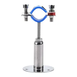 50-100mm Adjustable Rod Fit 19-65mm OD Tube 304 Stainless Pipe Hanger Bracket Clamp Support Clip With Base Plate