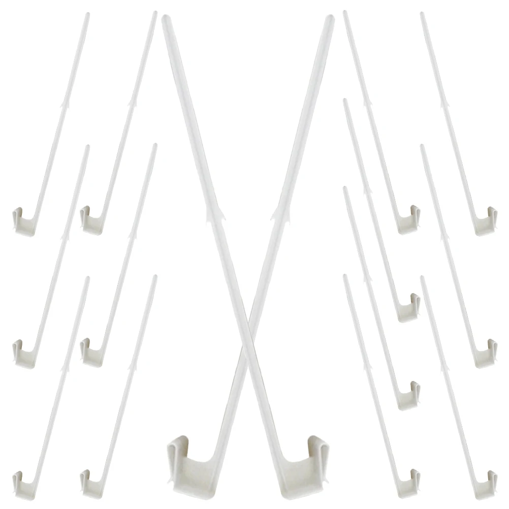 

15pcs Car Window Flagpole Holder White Cassette Flags Travel Decoration Rack Sturdy Plastic Vehicle Flagpole Adjustable Angle