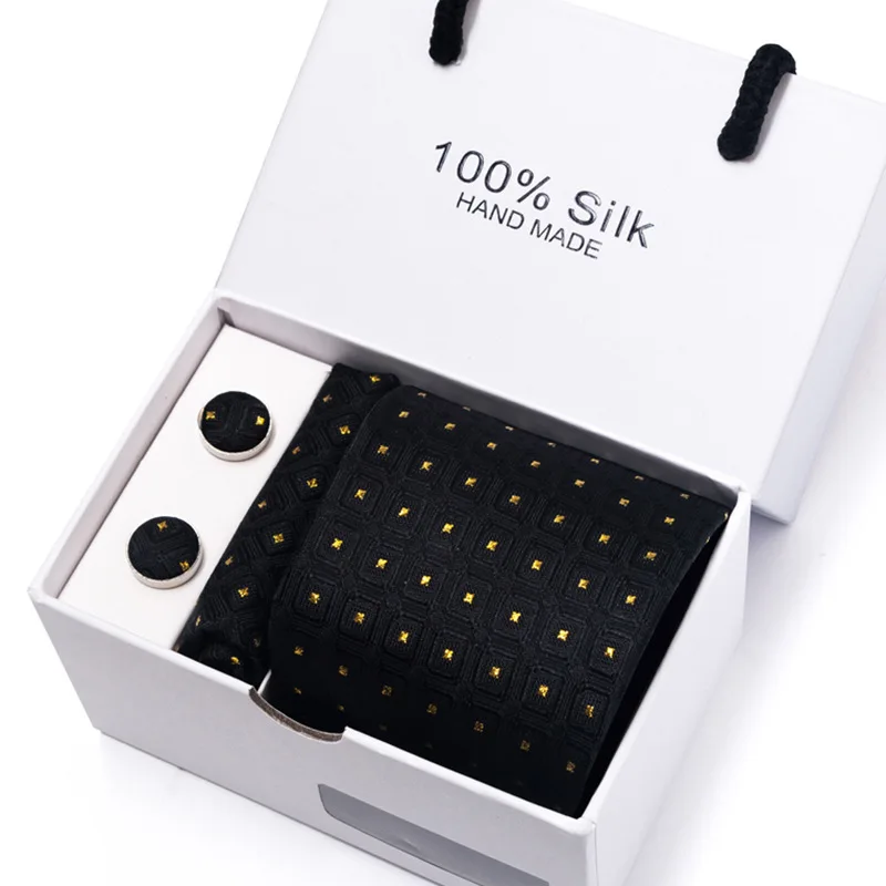 ผู้ชายใหม่ดอกไม้ Polka Dot Multi-สีจุดของขวัญกล่อง 5 ชุดกลุ่ม Tie ธุรกิจงานแต่งงาน Tie