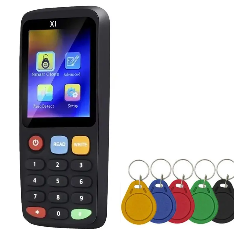 

FULL-X7 RFID Smart Chip Decoder Duplicator Reader Writer+5XUID Keychain Tag Copier 125Khz 13.56Mhz Badge Token Clone Card