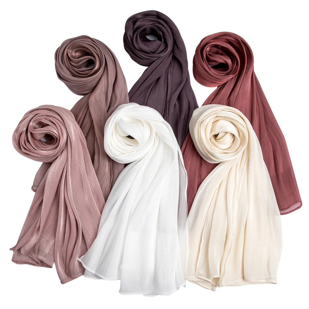 RIMAIRE Muslim Women Hijab Headscarf Made Of 2024 Latest Materials Island Silk Smooth And Breathable Bright Material Scarf