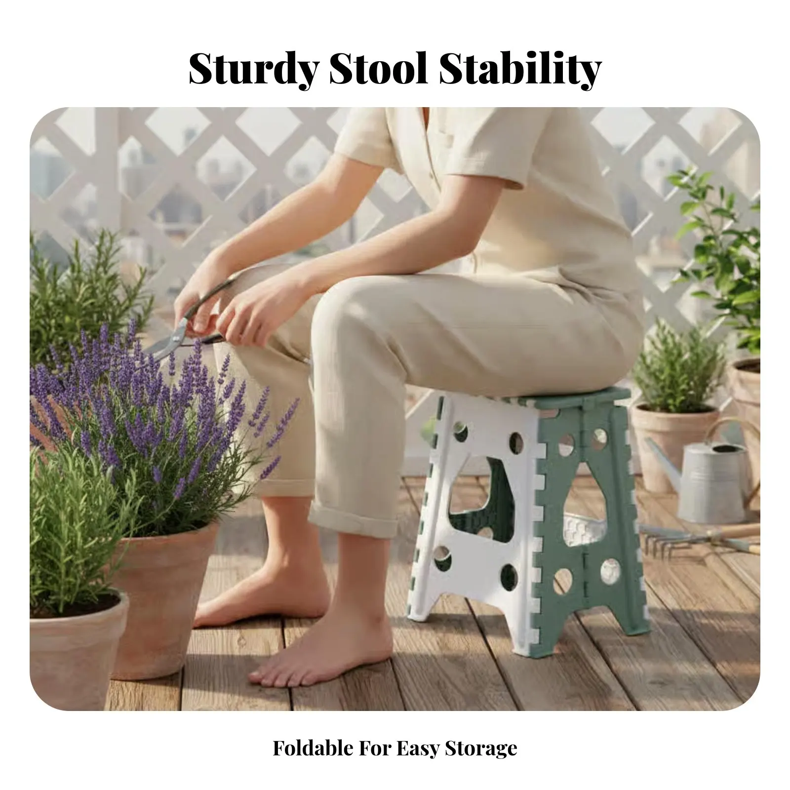 

Foldable Pendic Stool Foldable Design Foldable Stool Space-Saving High Load Capacity for Children, Home Use, Living Room