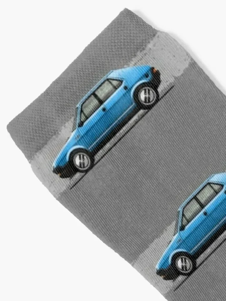 My drawing of the Italian car in blue color Socks luxury compression Antiskid soccer Socks Ladies Men's