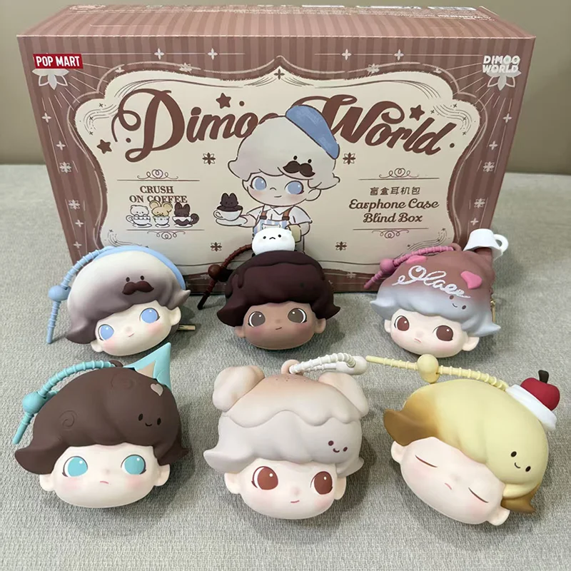 

POP MART DIMOO CRUSH ON COFFEE Headphone Case Series Blind Box Toys Figure Caixa Caja Surprise Mystery Box