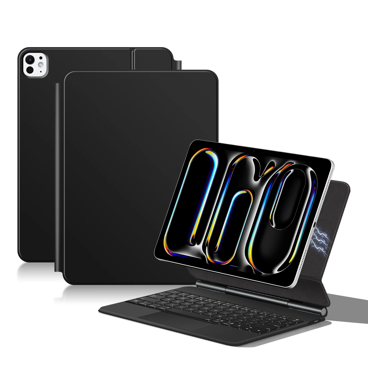 Custodia con tastiera magica Pogo Pin per iPad Pro 11 12.9 13 M2 M4 2024 Cover iPad Air 13''11'' 2025 Air 4 Air 5 10.9 Custodia multi-touch