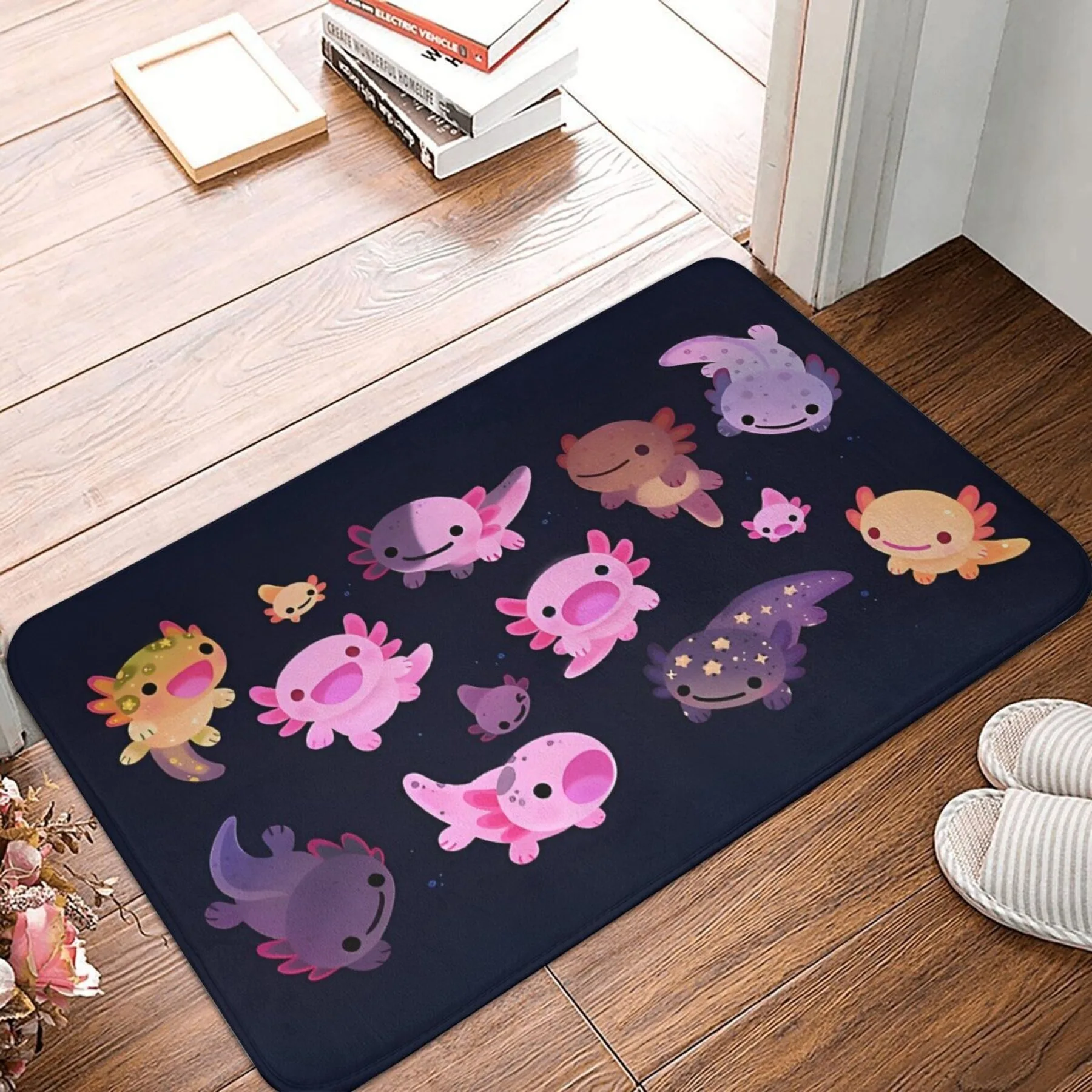 

1PC Cute Axolotl pattern Door Mats Kitchen Rugs Non-Slip Pop design Bathroom Rugs Bath Mat Carpet for Home Sink Laundry Decor