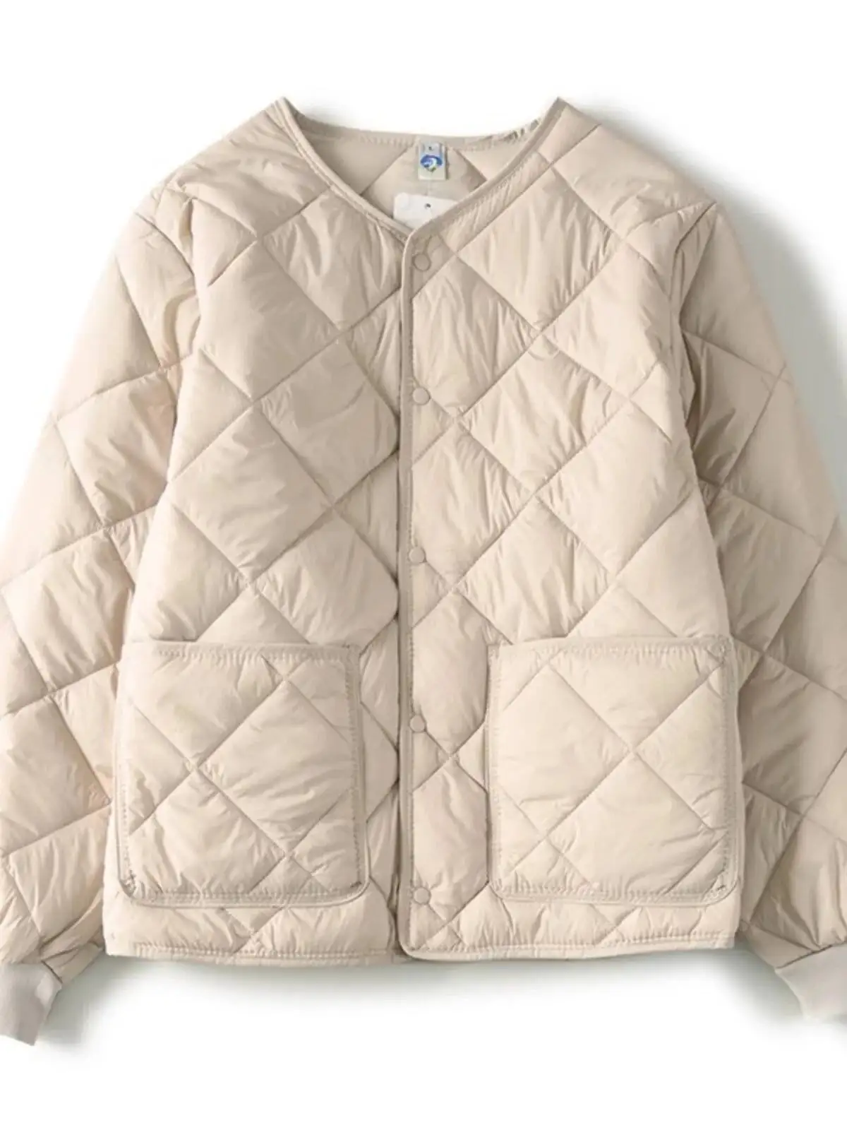 

Warm Cotton For Men Casual Quilted Design Autumn Winter Outerwear Youth Stand Fit Long Sve Coat