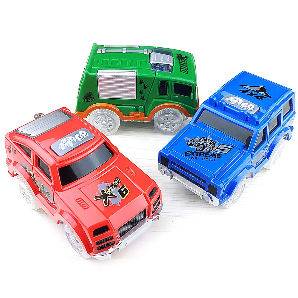 5LED Electronic Jeeps and SUV,TrackToy Parts, Race Track Cars,Children\'s Toys,Car Toys, Light Bar Toys Birthday Gifts