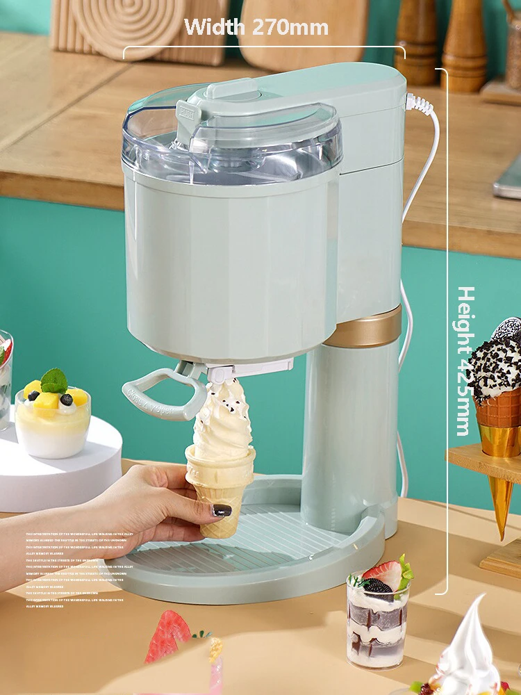 Fully automatic ice cream machine, home small children DIY homemade cone machine, ice cream machine, mini ice cream machine