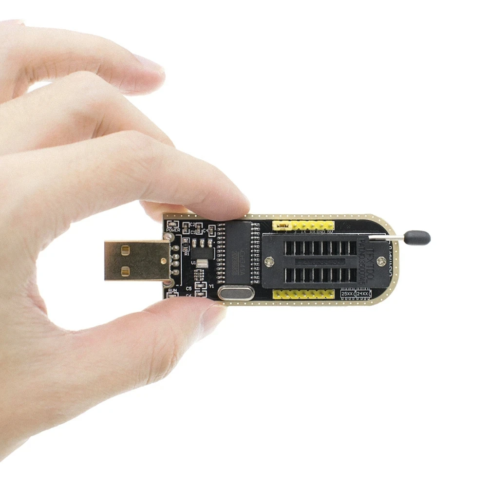 CH341A CH341B 24 25 Series EEPROM Flash BIOS Programmer Module USB MainBoard Routing LCD