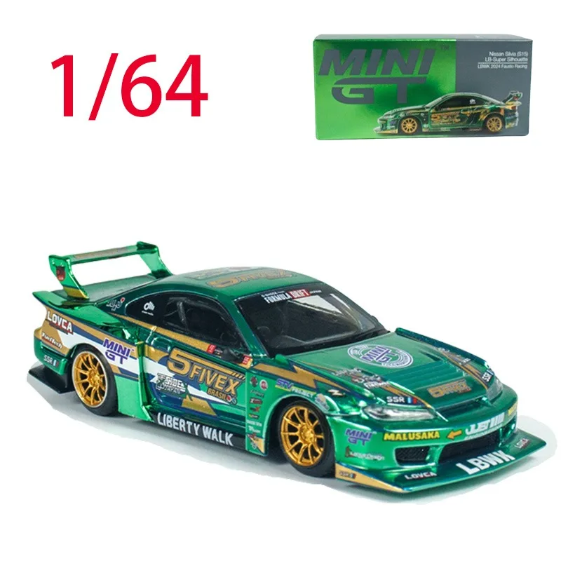 

MINIGT Diecast 1/64 Scale Nissan LB-Super Silhouette S15 SILVIA LBWK 2024 Alloy Car Model Toys for Boys Gift