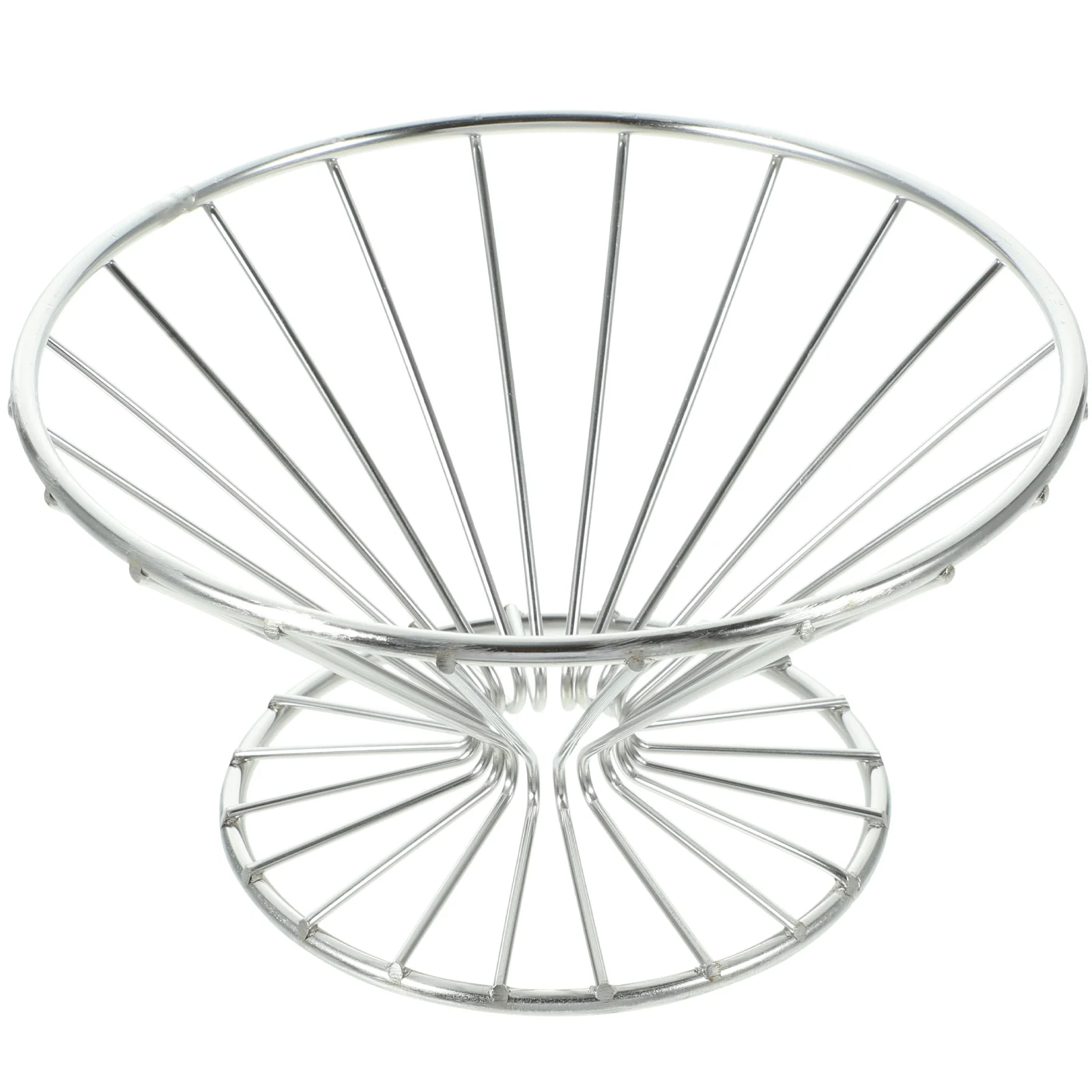 

Iron Fruit Basket Round Wire Basket For Kitchen Table Decor Stainless Steel Fruit Holder Fresh Keeping Decorative Bowl