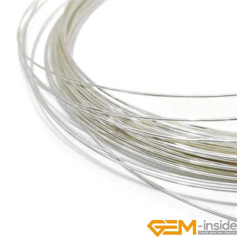 40 Inch 102CM 28/26/22 Gauge S925 .925 Sterling Silver Craft Wire For Jewelry Making 0.3/0.4/0.6mm