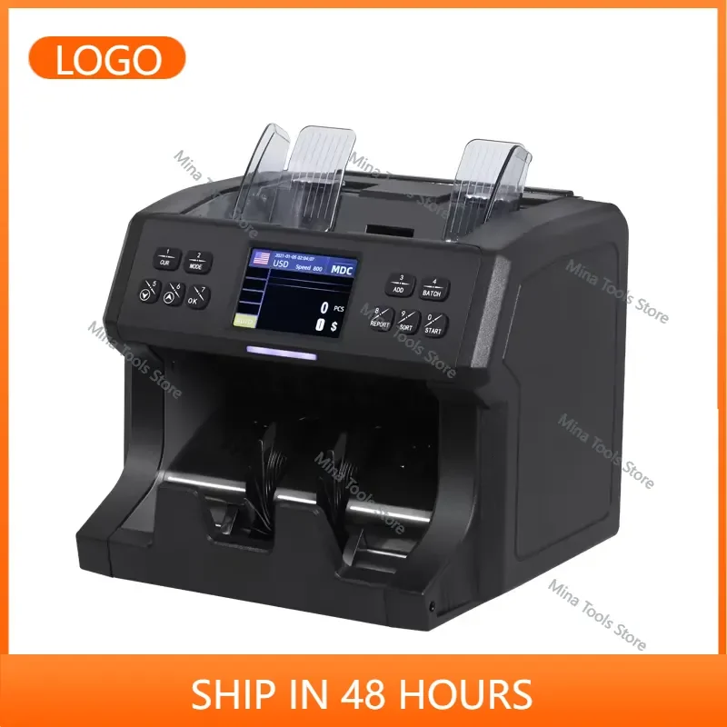 Portable Money Validator Machines LCD Display Banknote Cash Mixed Currency Counting Machine