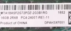 

For 16G 2RX8 PC4-2400T-RE1-11 R430 R630 R730