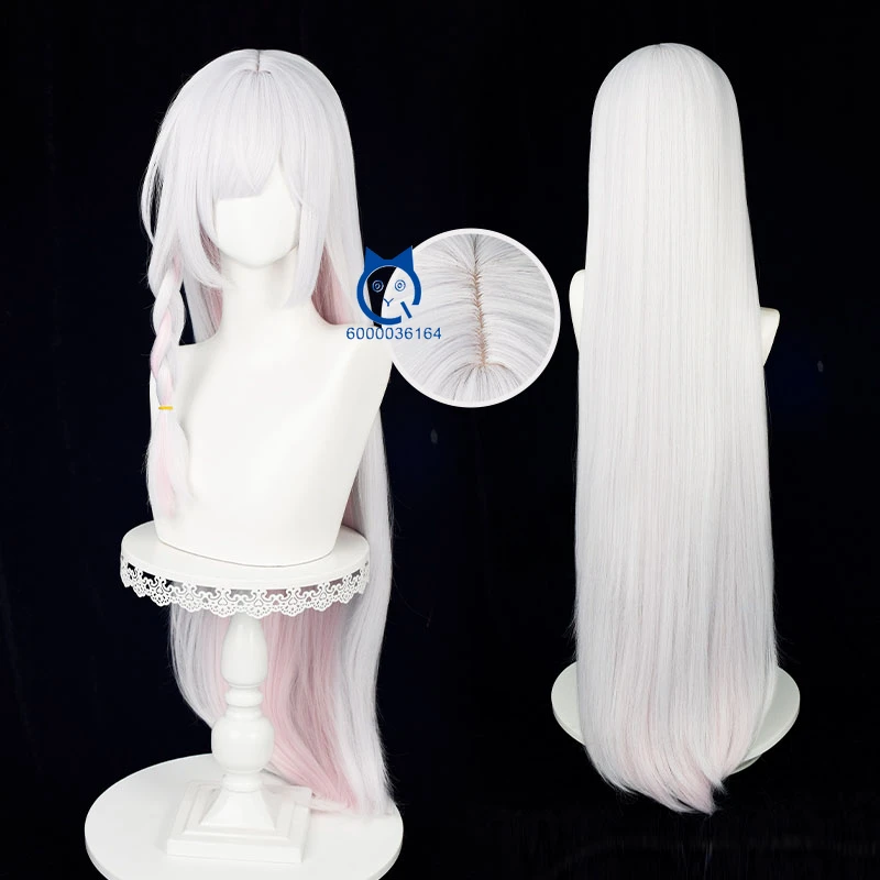 Game Blue Archive New Arrival Plana Purana Arona Jointly Cosplay Wig 94cm White Pink Long Hair Heat Resistant Synthetic Wig