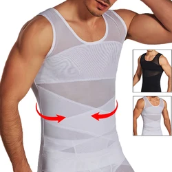 Men's Body Shaper Waist Trainer Slimming Vest Corset Tank Tops Undershirt Abdomen Slimming Shapewear Fat Burn Fitness Suits