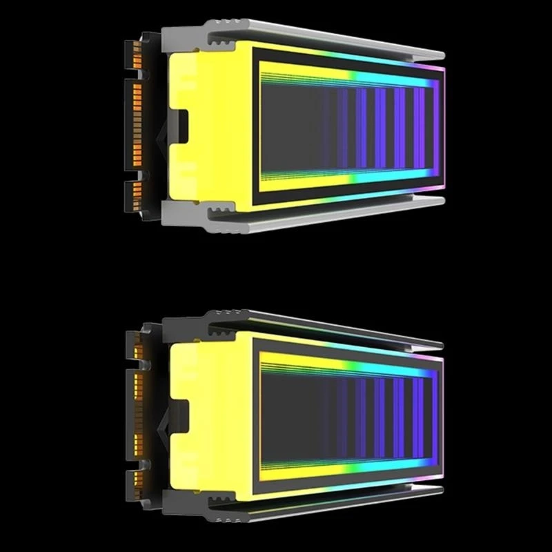 652f Aluminimalloy GPU Tire chaleur avec carte vidéo d'éclairage Radiateur gilet refroidissement