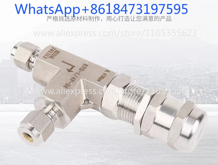 Safety valve, pressure relief valve 316L stainless steel double sleeve connection spring-loaded safety valve