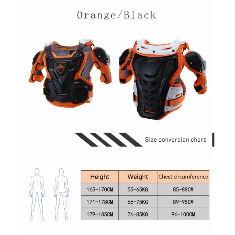 1 pièces armure de moto Motocross course Protection armure veste Dirt Bike dos poitrine épaule protecteur équipement de moto