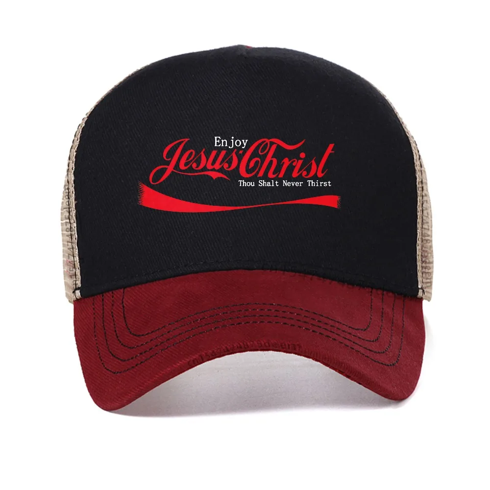 

Jesus Print men baseball cap fashion casual outdoor sports mesh trucker caps Breathable sun hats summer Snapback hats