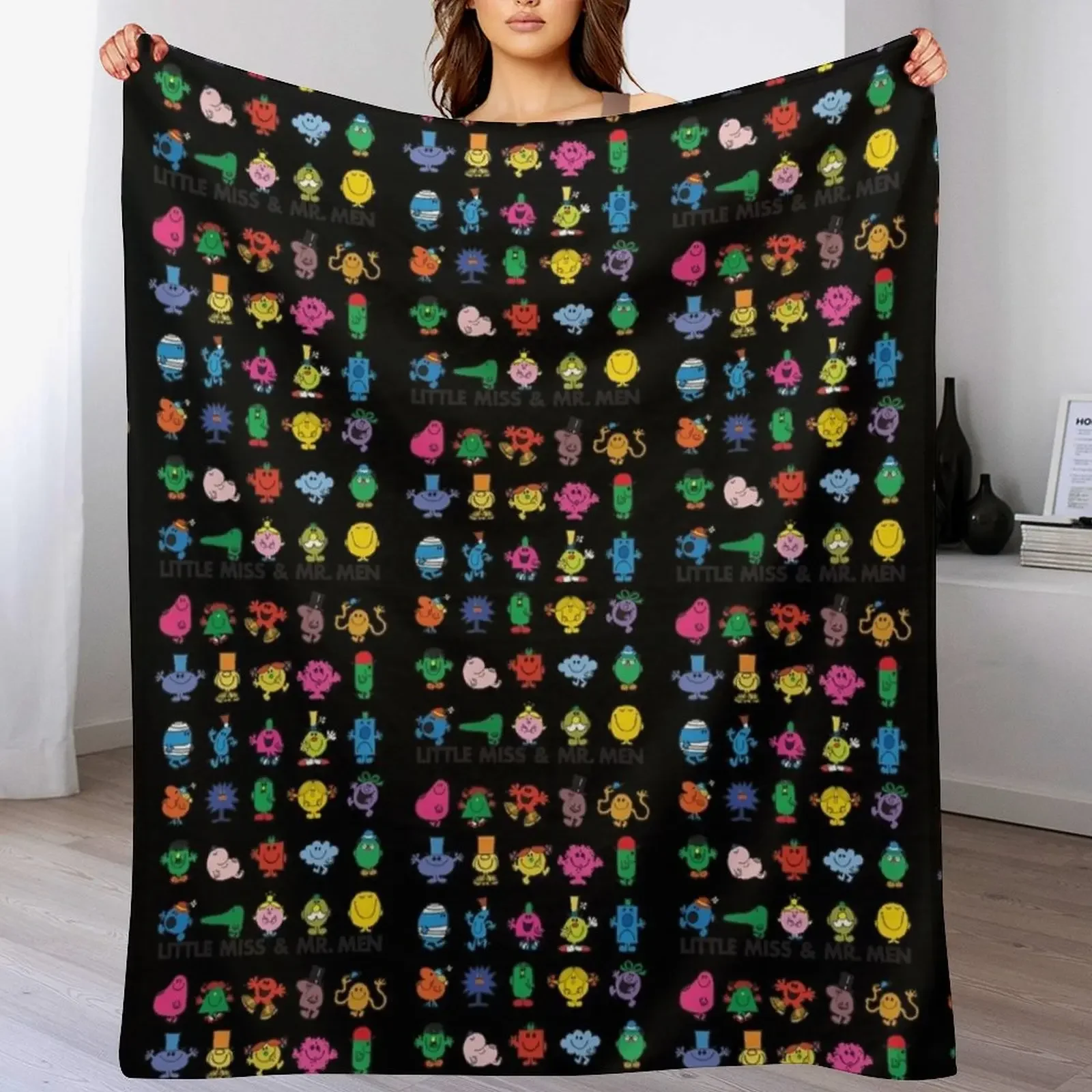 

Little Miss Mr. Men Throw Blanket Thermal Single Blankets Single manga Softest For Baby Blankets