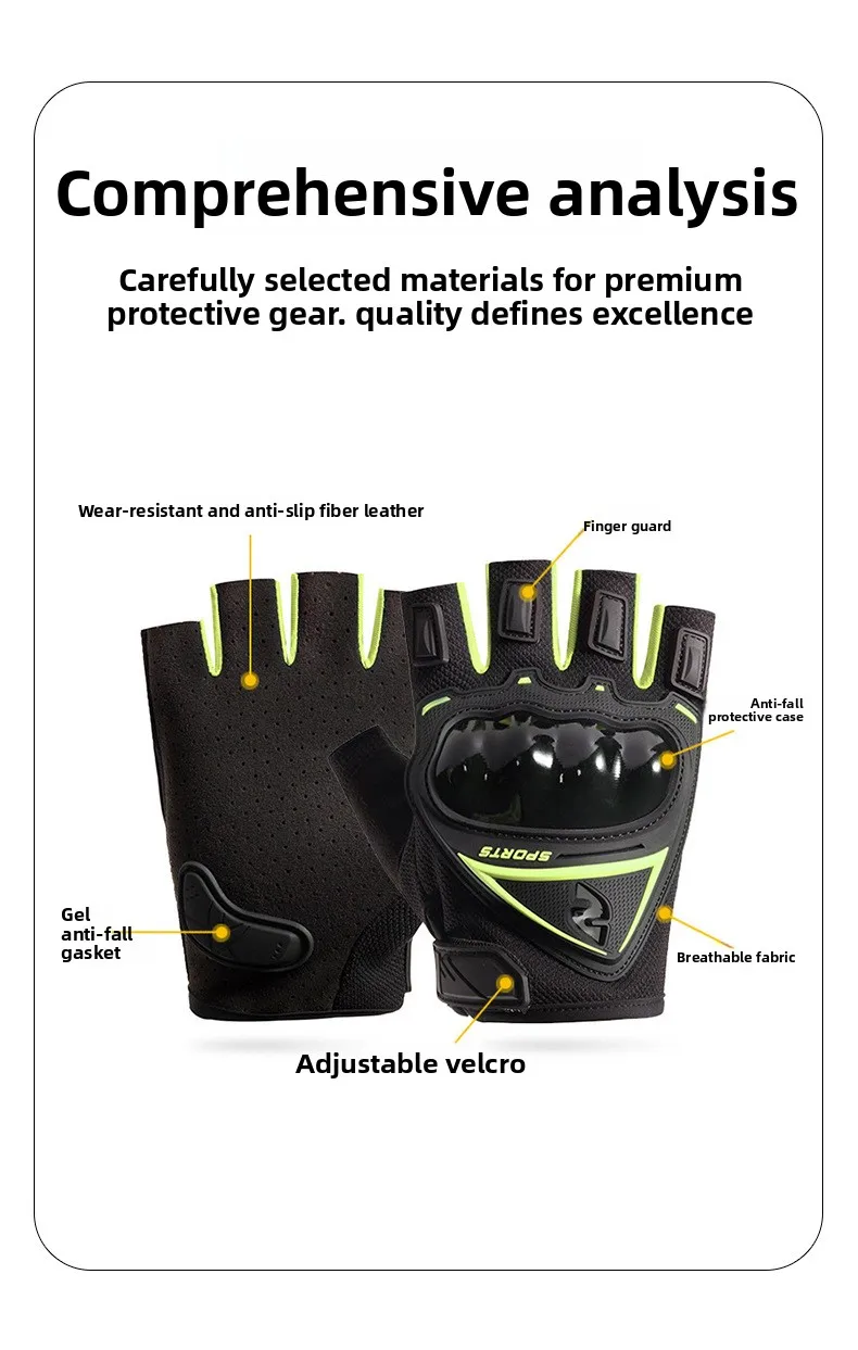 Gift Box Gloves Men Half Finger Non Slip Breathable Summer Motorcycle Tactical Fighting Sports Cycling One Size