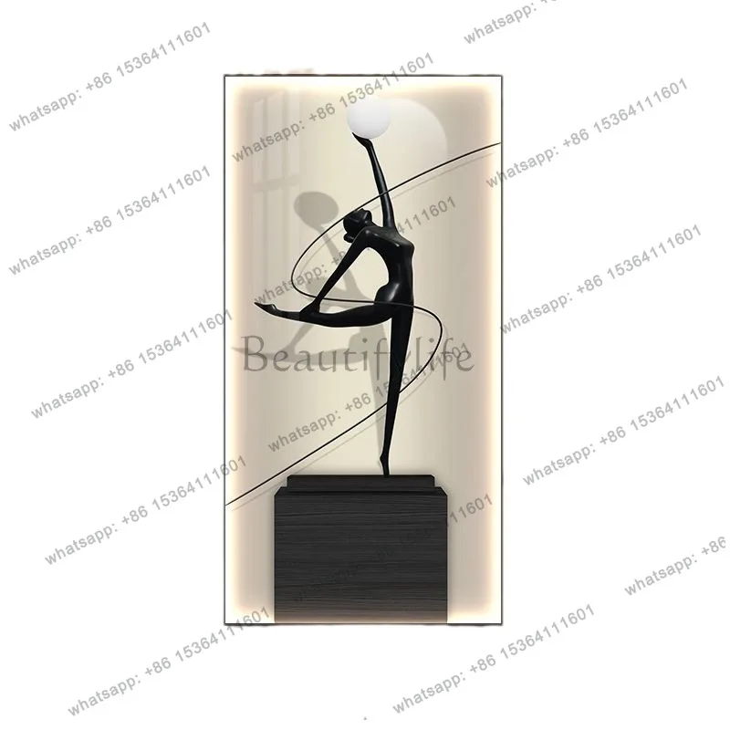 

Simple modern entrance decorative painting abstract figure corridor corridor hanging painting vertical plate can shine