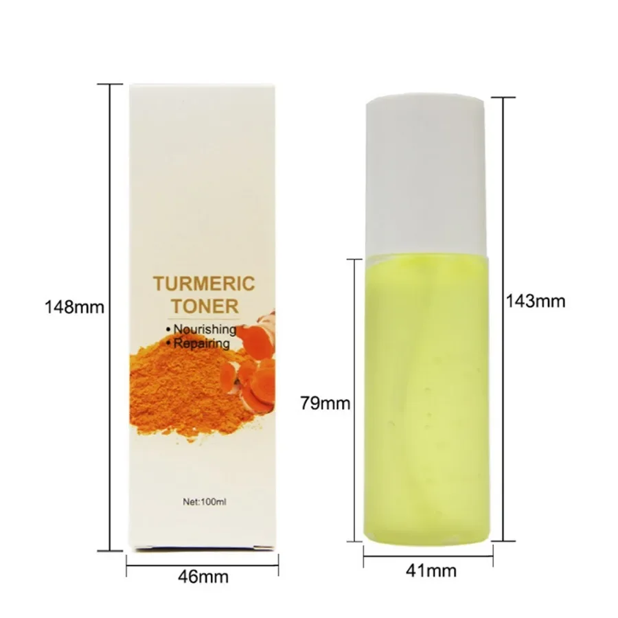 Custom Smooth Moisturizing Turmeric Toner Nourishing Long Lasting Easy To Wear Hydrating Repairing Skin 100ml Toner Bulk Makeup