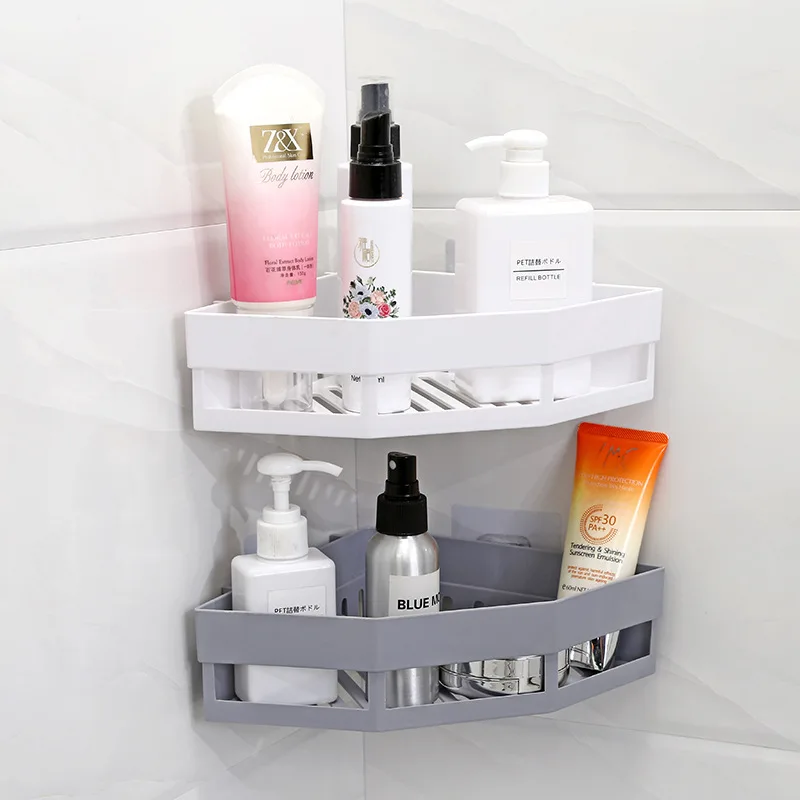 Shelf Bathroom Shelf Organizer Toilet Shampoo Gel Storage Basket Decoration Bathroom Corner Shower Shelf Rack Holder Accessories