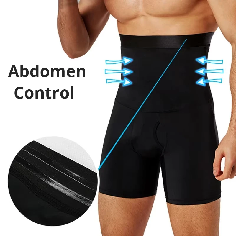 Men Tummy Control Shorts Body Shaper Compression High Waist Trainer Belly Tummy Control Slimming Shapewear Boxer Underwear Fajas