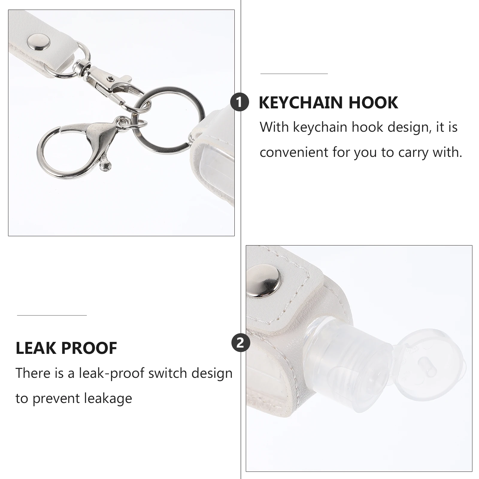 

2pcs Refillable Bottles Travel Size Empty Plastic Bottle Set Leakproof for Hand Shampoo Portable Outdoor Use Reusable