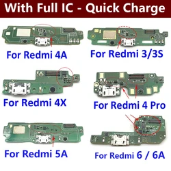 New For Xiaomi Redmi 3 3S 4X 4 Pro 5 5A 6 6A Charging Dock Port USB Charger Connector Plug PCB Mic Board Flex Ribbon Cable